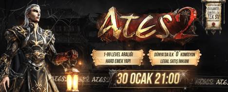 ATEŞ2 🔥1-99 OLDSCHOOL🔥30 OCAK CUMA 21.00 - Metin2 PvP Server Banner | Official-Like | Max Lv 99