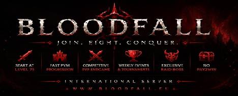 Bloodfall - Fast PvM | Competitive PvP - Metin2 PvP Server Banner | Newschool | Max Lv 120