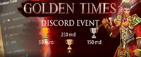 GoldenTimes PVM Mediu ✨ Level maxim: 120 - Metin2 PvP Server Banner | Newschool | Max Lv 120