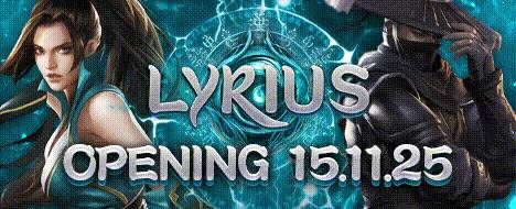 Lyrius - Start 15.11.2025 - Metin2 PvP Server Banner | Newschool | Max Lv 150