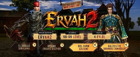 Ervah2 Wslik - Metin2 PvP Server Banner | PvP | Max Lv 99