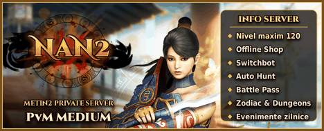 NaN2 – Deine Legende beginnt hier. PvM Lv120 - Metin2 PvP Server Banner | Middleschool | Max Lv 120