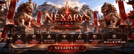 Metin2 Nexarys New Era - Metin2 PvP Server Banner | Newschool | Max Lv 120