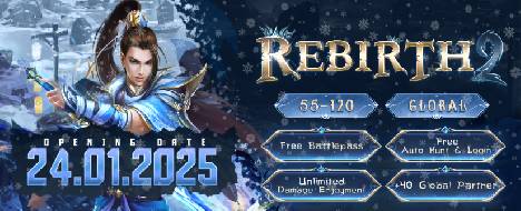 Rebirth2 Nova 55-120 Farm Server - Metin2 PvP Server Banner | Newschool | Max Lv 120