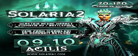 Solaria2 70-120 Orta Emek Farm - Metin2 PvP Server Banner | Middleschool | Max Lv 120